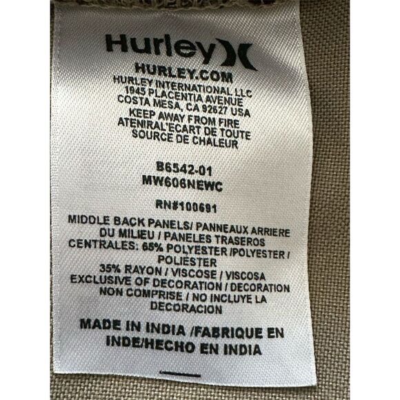 Hurley Men's Beige Hybrid Chino Shorts Size 32 Casual Summer Wear - Picture 6 of 6